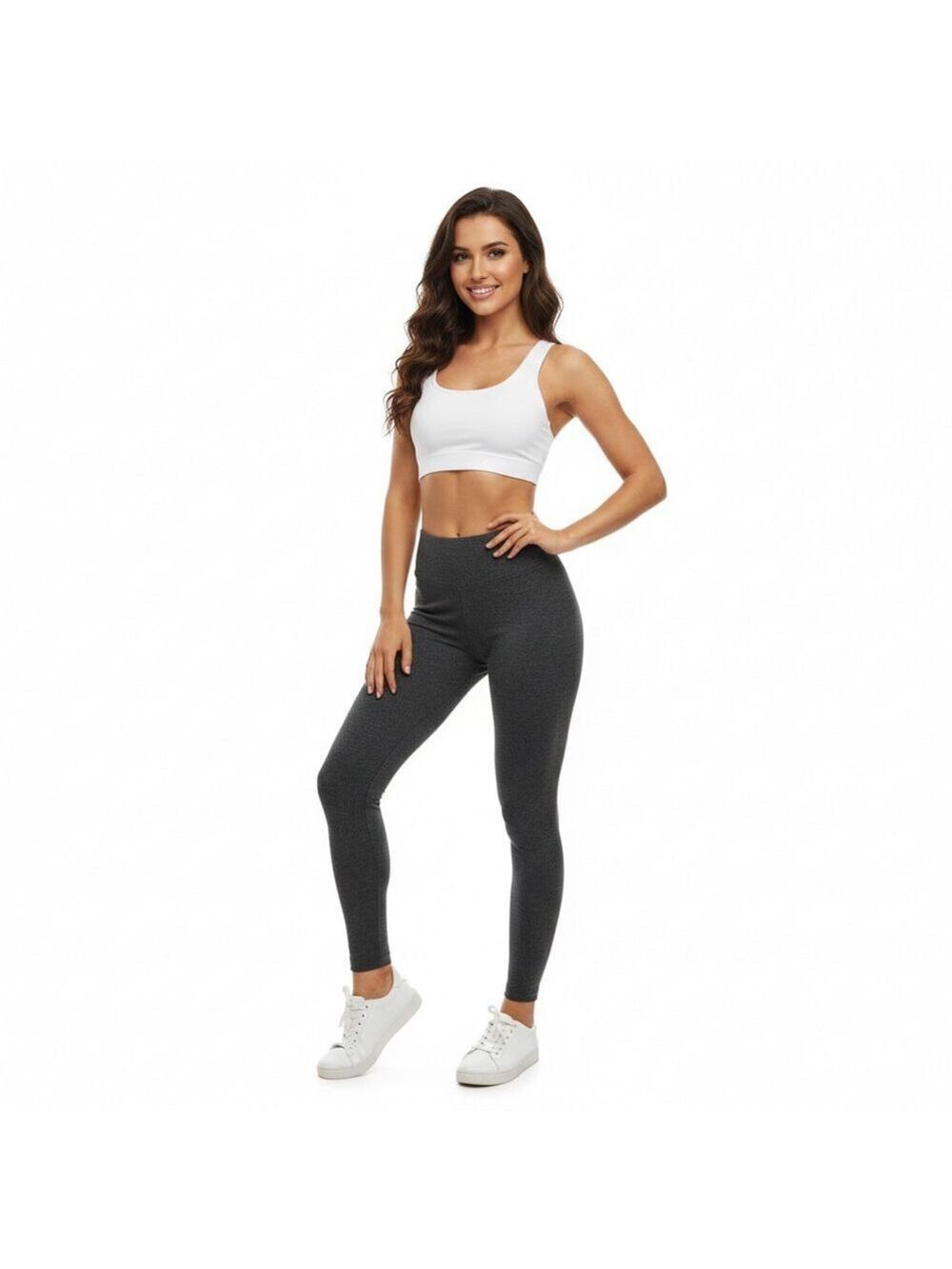JJ Winks Size L Ultimate Leggings Charcoal Gray High Rise Made in LA